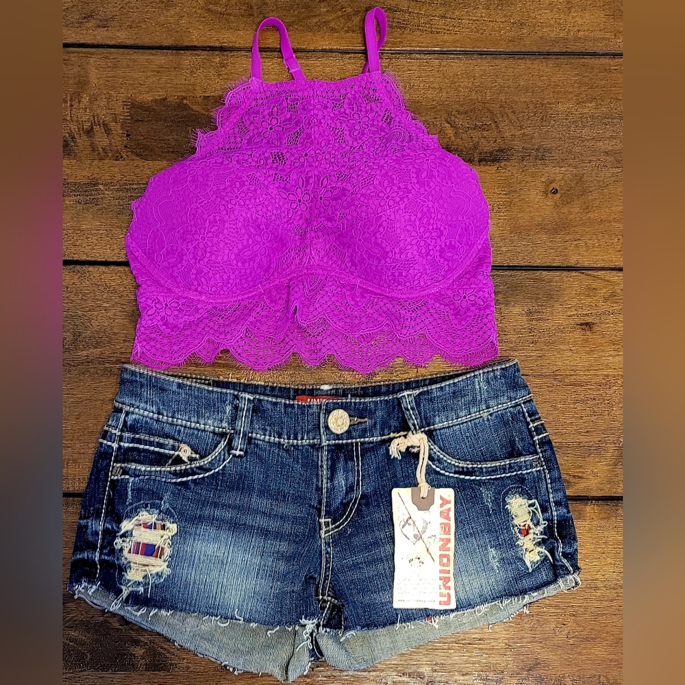 Victoria's Secret Pink Lace  Pink/Purple Bralette Like New